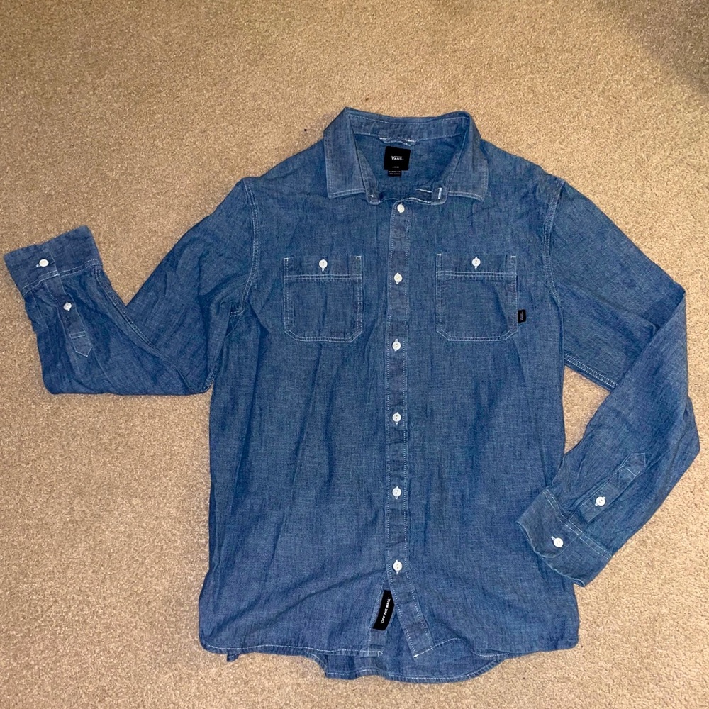 Vans button up denim shirt Size L